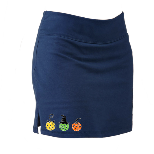 Cat Witch Pumpkin  | Women's Pickleball Skort