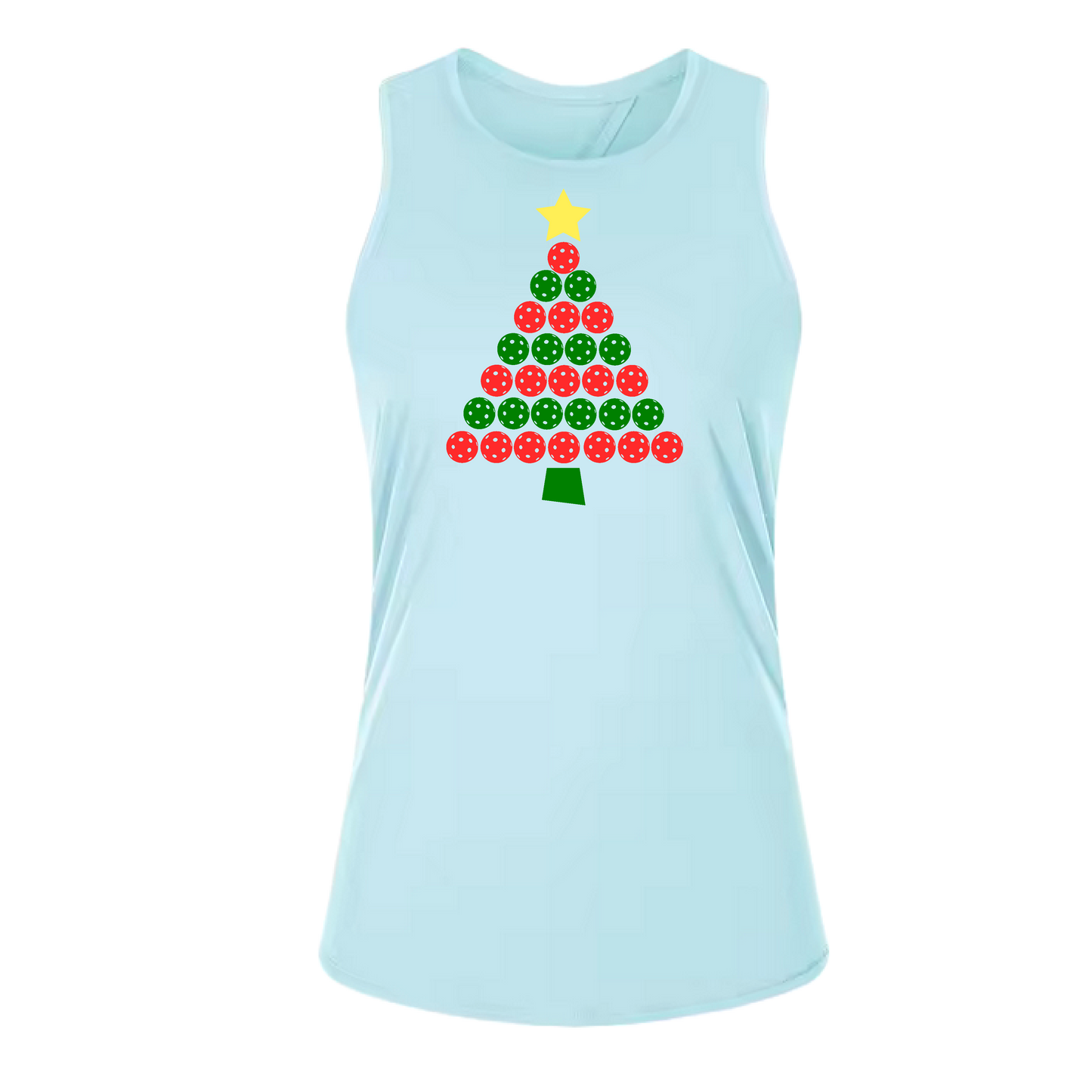 Christmas Tree | Women's Split Back or Tied Back Pickleball Tank | 80/20 Nylon Spandex Mix