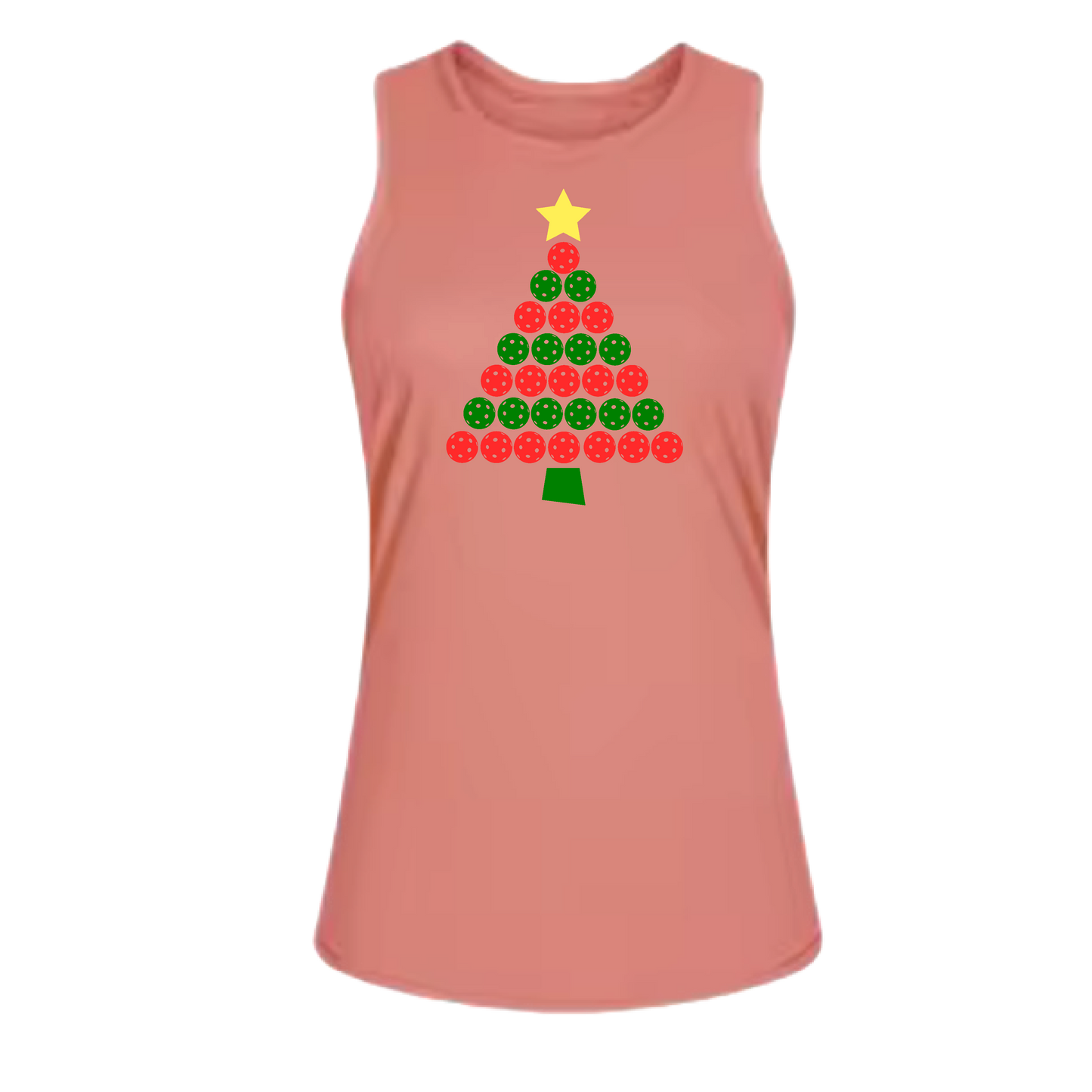 Christmas Tree | Clearance Women's Split Back or Tied Back Pickleball Tank | 80/20 Nylon Spandex Mix