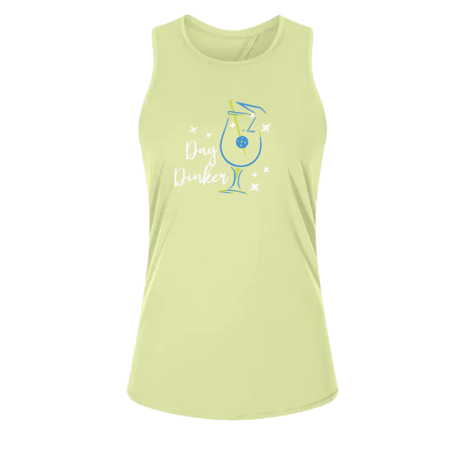 Day Dinker Pickleball Olive | Women's Split Back or Tied Back Pickleball Tank | 80/20 Nylon Spandex Mix