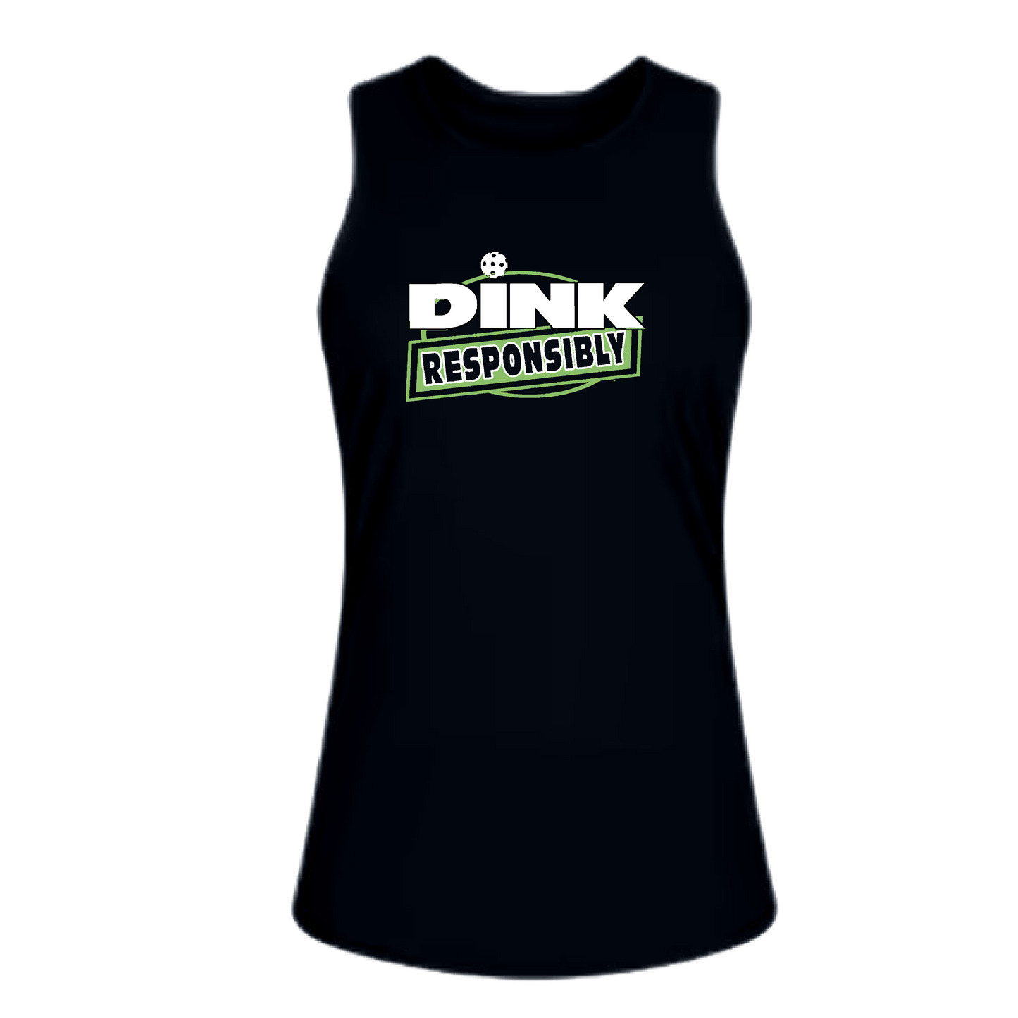 Dink Responsibly | Women's Split Back or Tied Back Pickleball Tank | 80/20 Nylon Spandex Mix