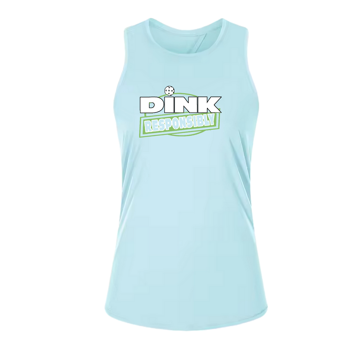 Dink Responsibly | Women's Split Back or Tied Back Pickleball Tank | 80/20 Nylon Spandex Mix