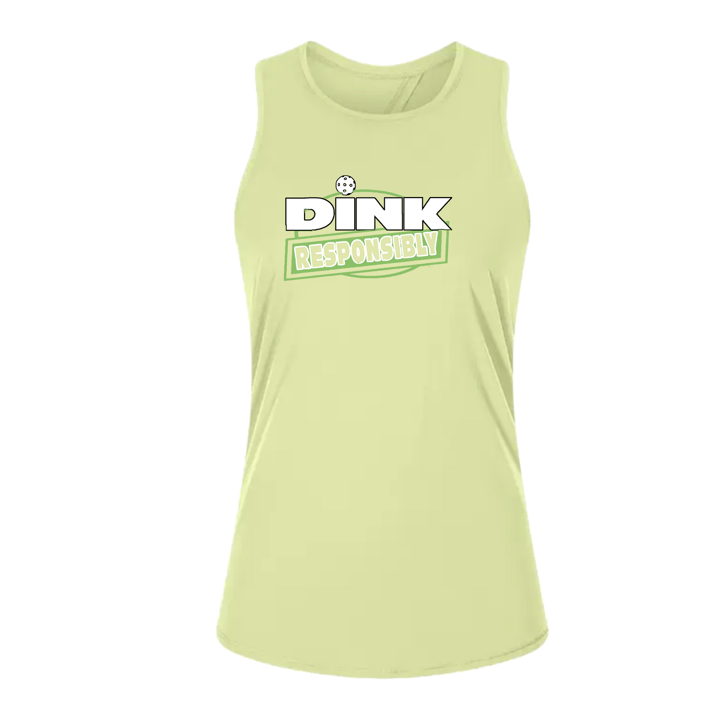 Dink Responsibly | Women's Split Back or Tied Back Pickleball Tank | 80/20 Nylon Spandex Mix