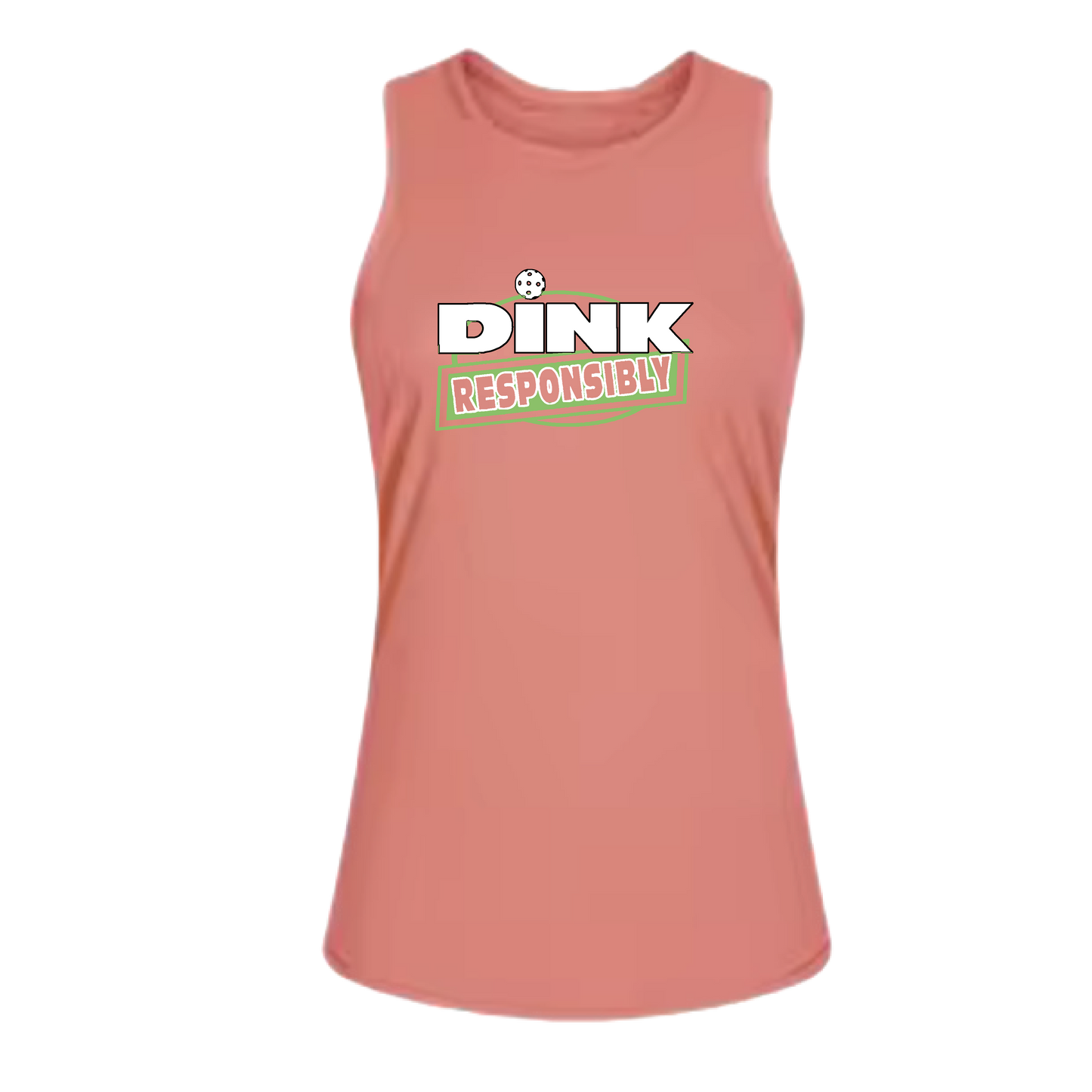 Dink Responsibly | Women's Split Back or Tied Back Pickleball Tank | 80/20 Nylon Spandex Mix