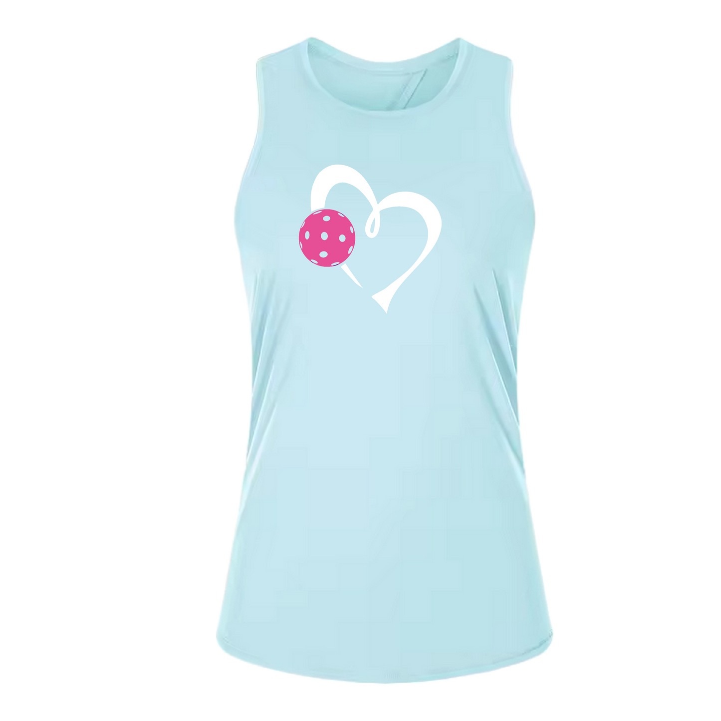 Love Pickleball (Pink)| Women's Split Back or Tied Back Pickleball Tank | 80/20 Nylon Spandex Mix