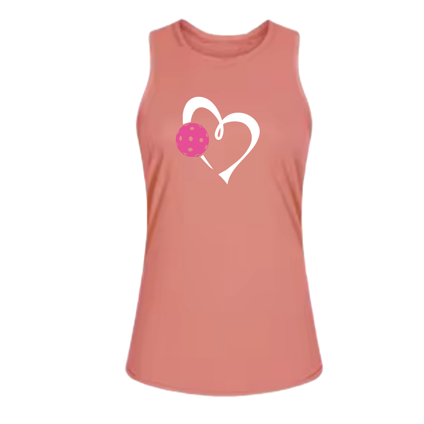 Love Pickleball (Pink)| Women's Split Back or Tied Back Pickleball Tank | 80/20 Nylon Spandex Mix