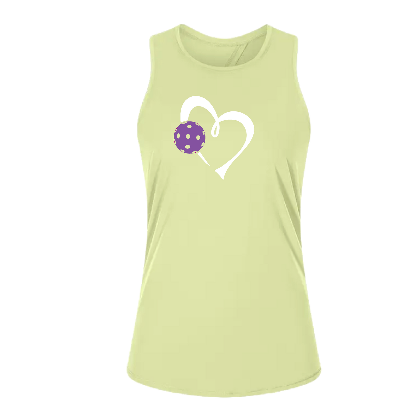 Love Pickleball (Purple)| Women's Split Back or Tied Back Pickleball Tank | 80/20 Nylon Spandex Mix