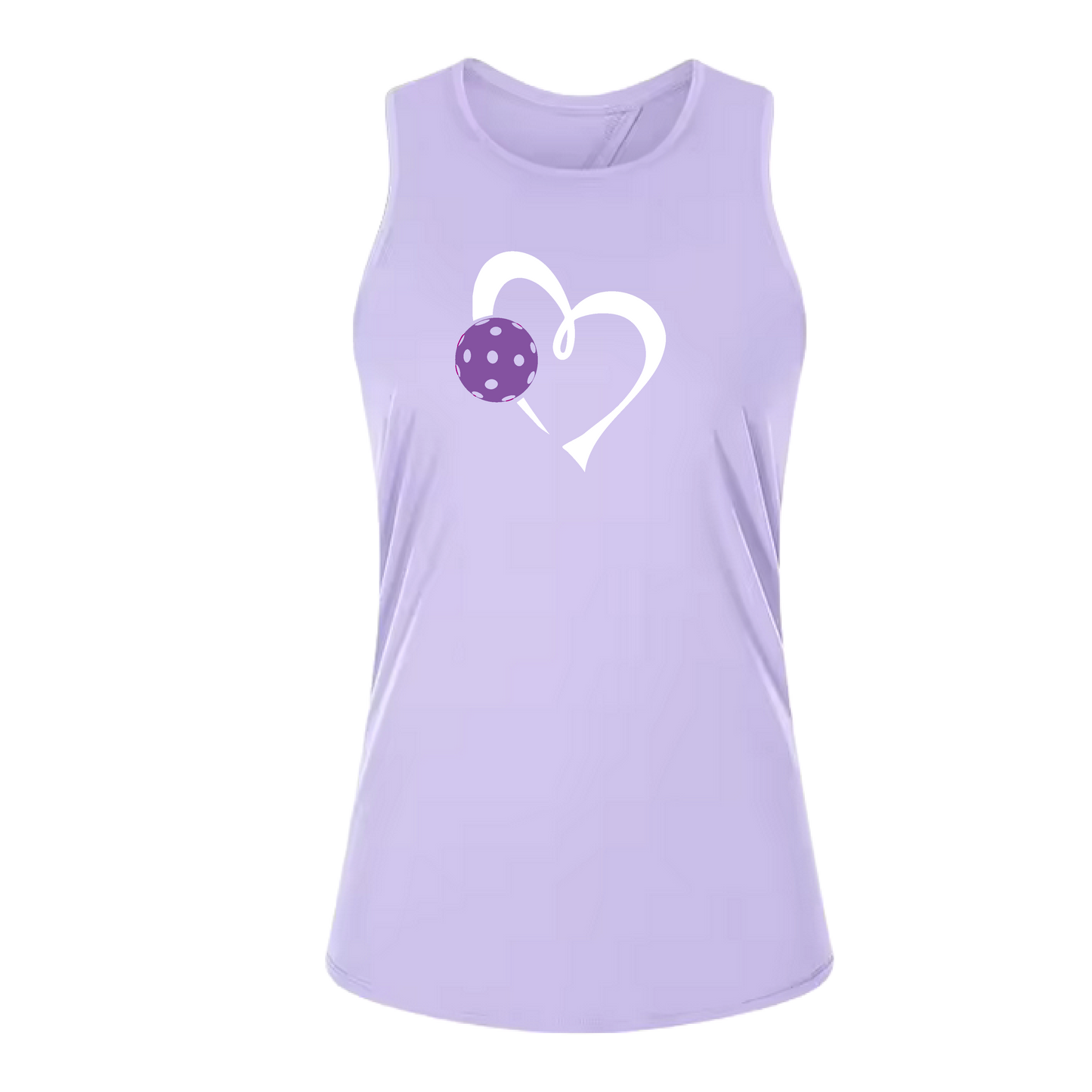 Love Pickleball (Purple)| Women's Split Back or Tied Back Pickleball Tank | 80/20 Nylon Spandex Mix