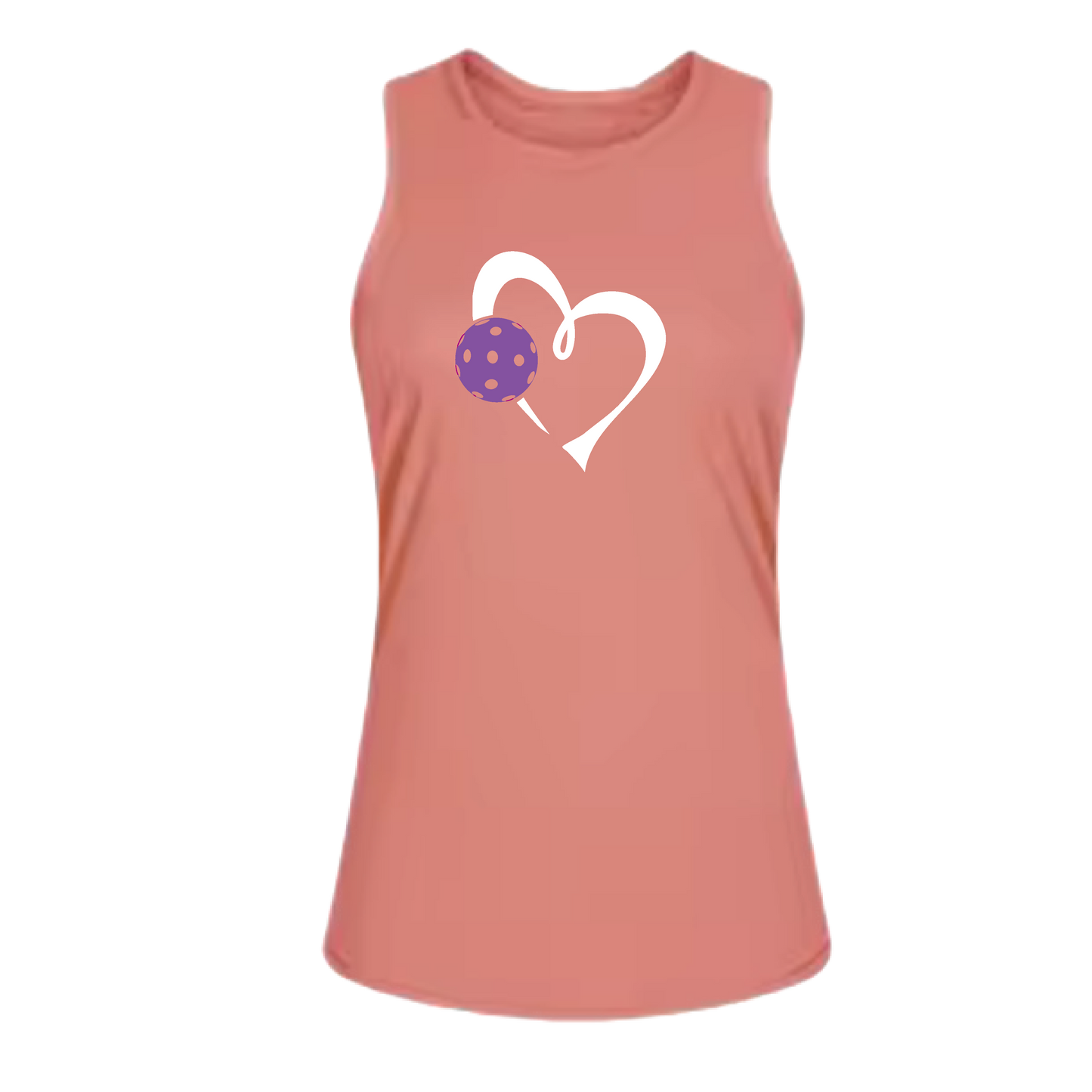 Love Pickleball (Purple)| Women's Split Back or Tied Back Pickleball Tank | 80/20 Nylon Spandex Mix