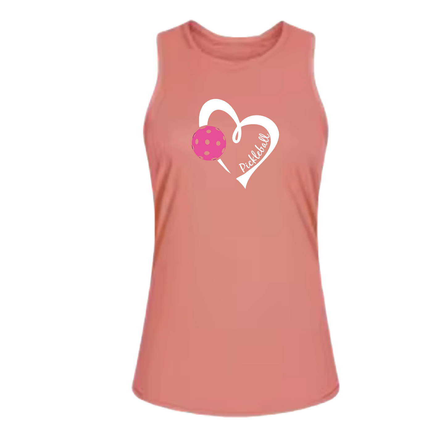 Pickleball Love (Pink)| Women's Split Back or Tied Back Pickleball Tank | 80/20 Nylon Spandex Mix