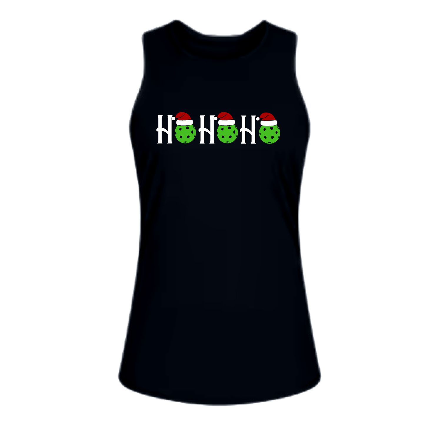 Ho Ho Ho | Women's Split Back or Tied Back Pickleball Tank | 80/20 Nylon Spandex Mix