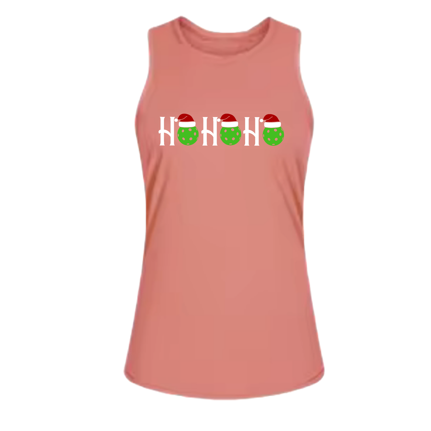 Ho Ho Ho | Women's Split Back or Tied Back Pickleball Tank | 80/20 Nylon Spandex Mix