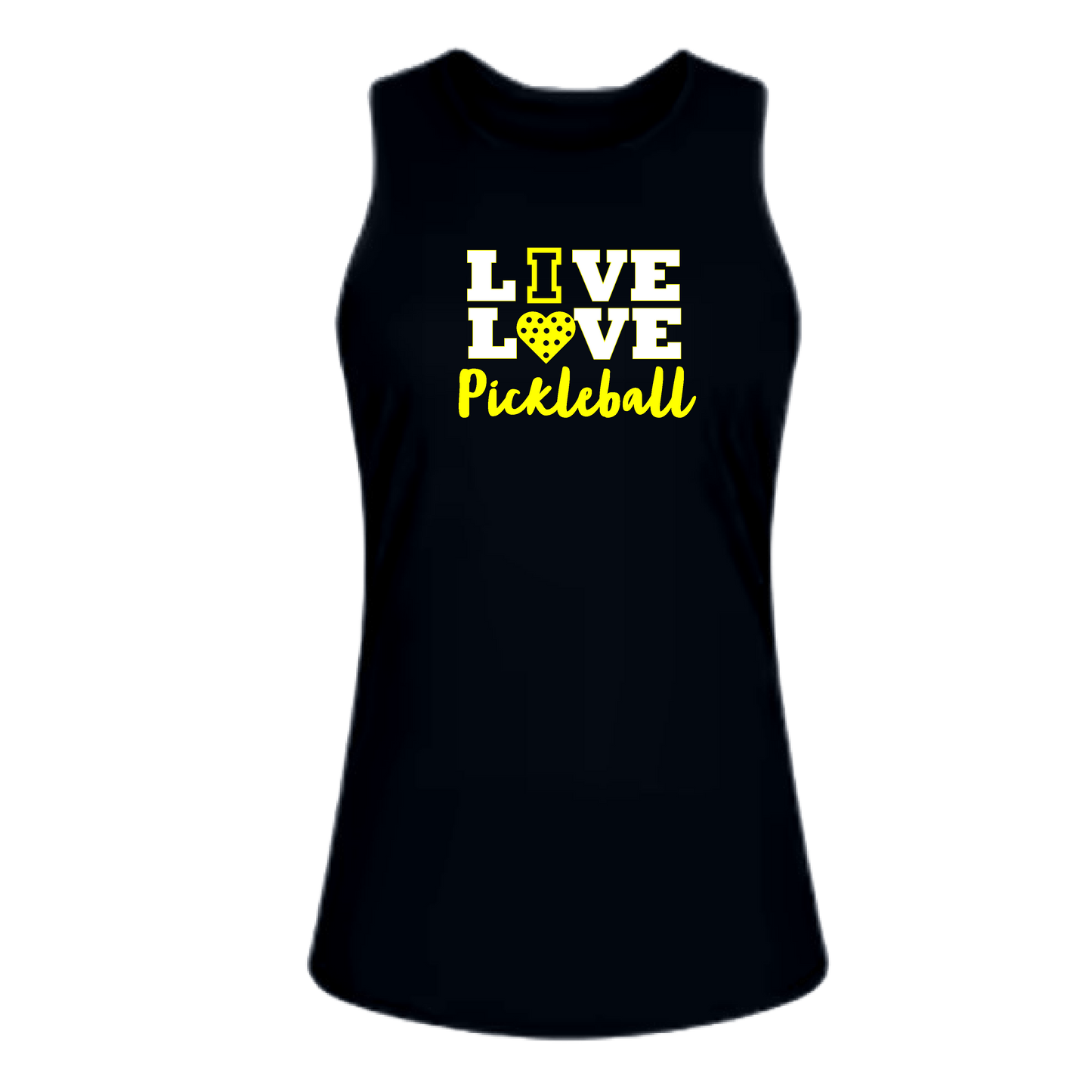 Live Love Pickleball | Women's Split Back or Tied Back Pickleball Tank | 80/20 Nylon Spandex Mix