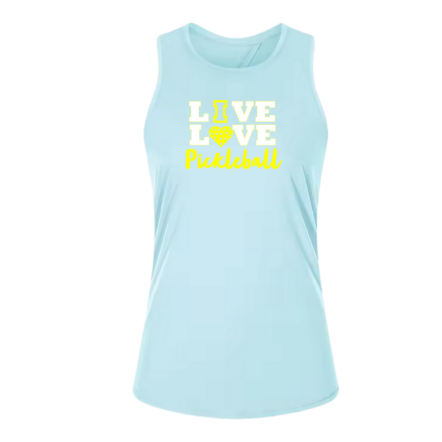 Live Love Pickleball | Women's Split Back or Tied Back Pickleball Tank | 80/20 Nylon Spandex Mix