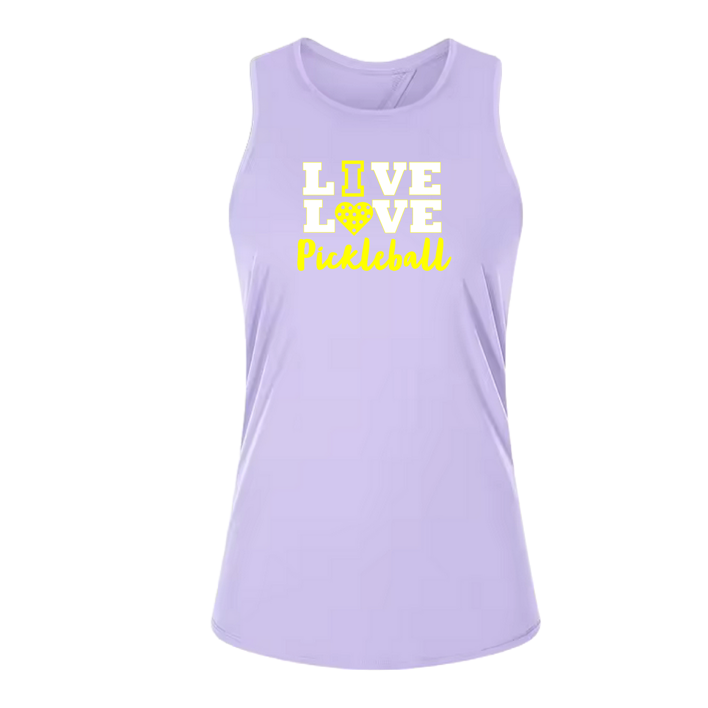 Live Love Pickleball | Women's Split Back or Tied Back Pickleball Tank | 80/20 Nylon Spandex Mix