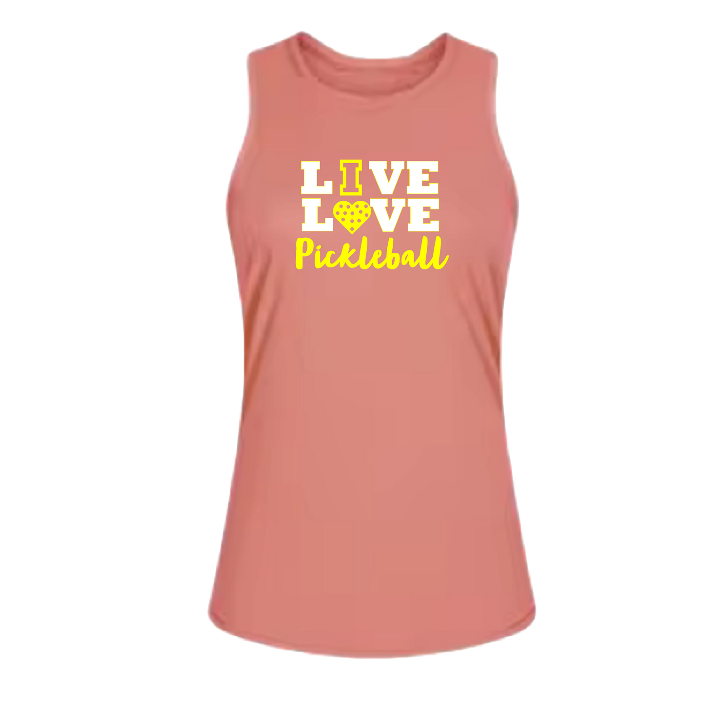 Live Love Pickleball | Women's Split Back or Tied Back Pickleball Tank | 80/20 Nylon Spandex Mix