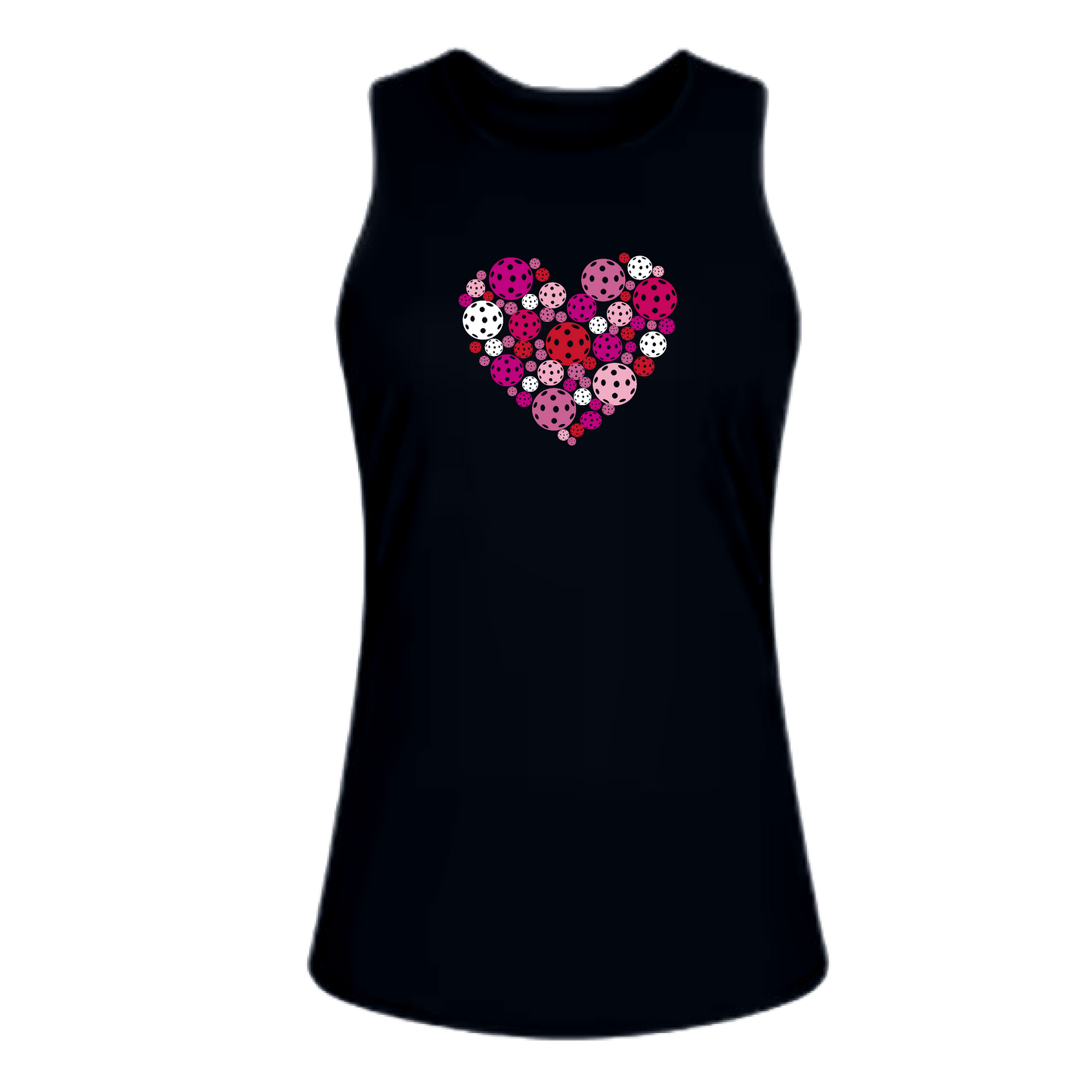 Pickleball Heart | Women's Split Back or Tied Back Pickleball Tank | 80/20 Nylon Spandex Mix