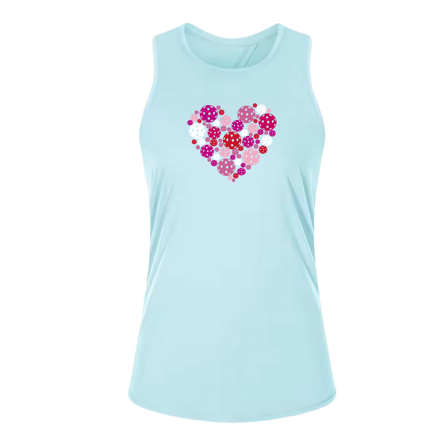 Pickleball Heart | Women's Split Back or Tied Back Pickleball Tank | 80/20 Nylon Spandex Mix