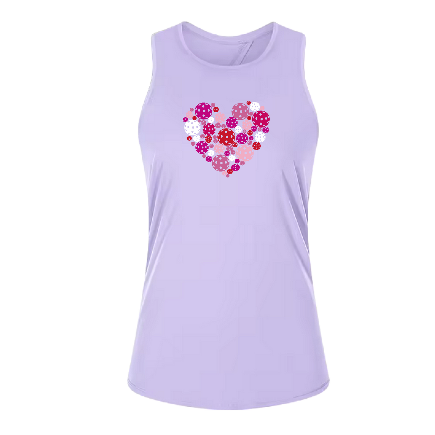 Pickleball Heart | Women's Split Back or Tied Back Pickleball Tank | 80/20 Nylon Spandex Mix