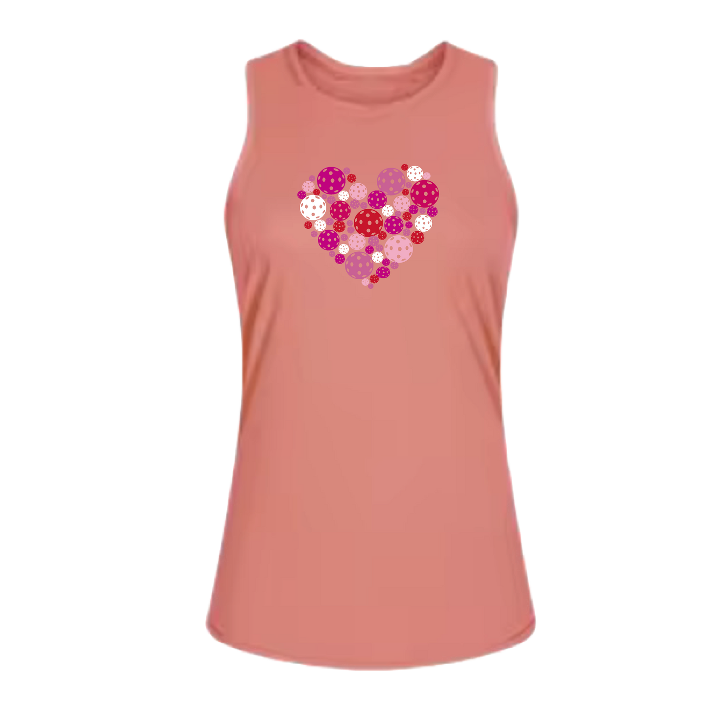 Pickleball Heart | Women's Split Back or Tied Back Pickleball Tank | 80/20 Nylon Spandex Mix