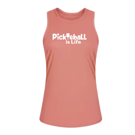 Pickleball is Life | Women's Split Back or Tied Back Pickleball Tank | 80/20 Nylon Spandex Mix