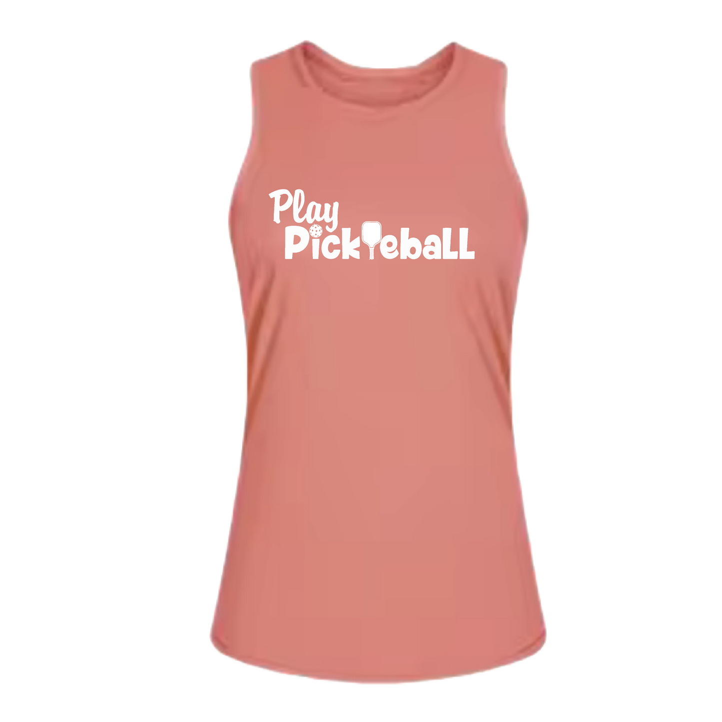 Play Pickleball | Women's Split Back or Tied Back Pickleball Tank | 80/20 Nylon Spandex Mix