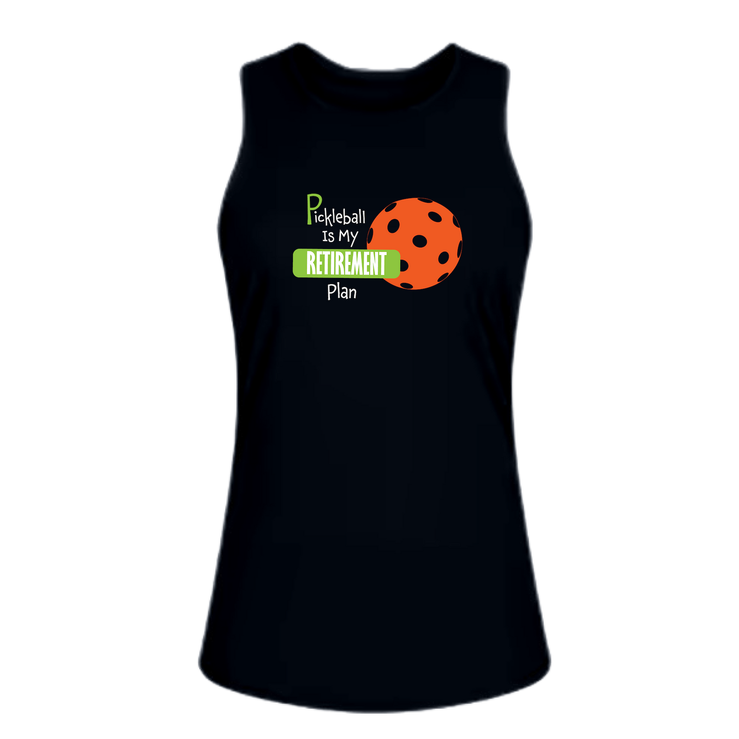 Pickleball is my Retirement Plan | Women's Split Back or Tied Back Pickleball Tank | 80/20 Nylon Spandex Mix