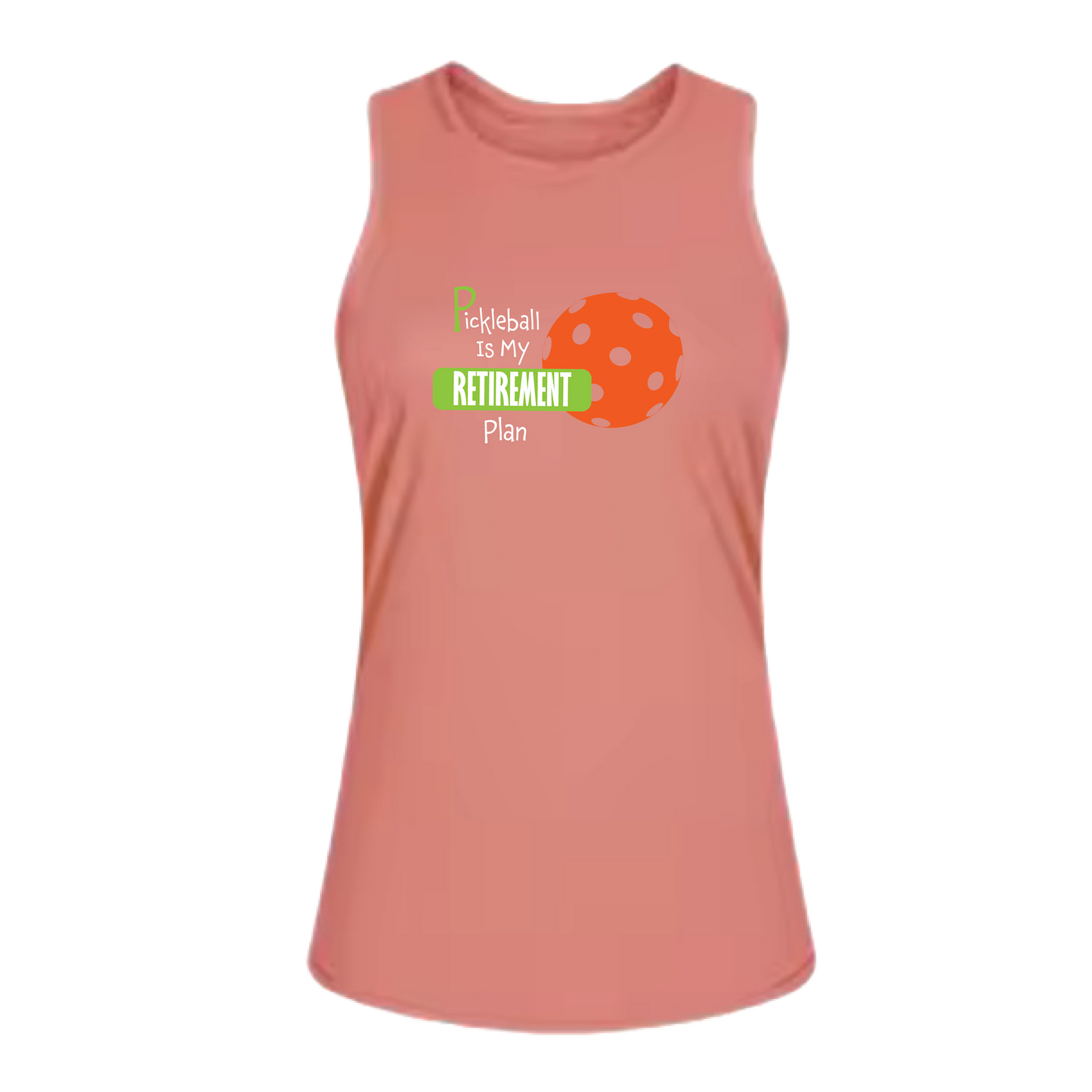 Pickleball is my Retirement Plan | Women's Split Back or Tied Back Pickleball Tank | 80/20 Nylon Spandex Mix