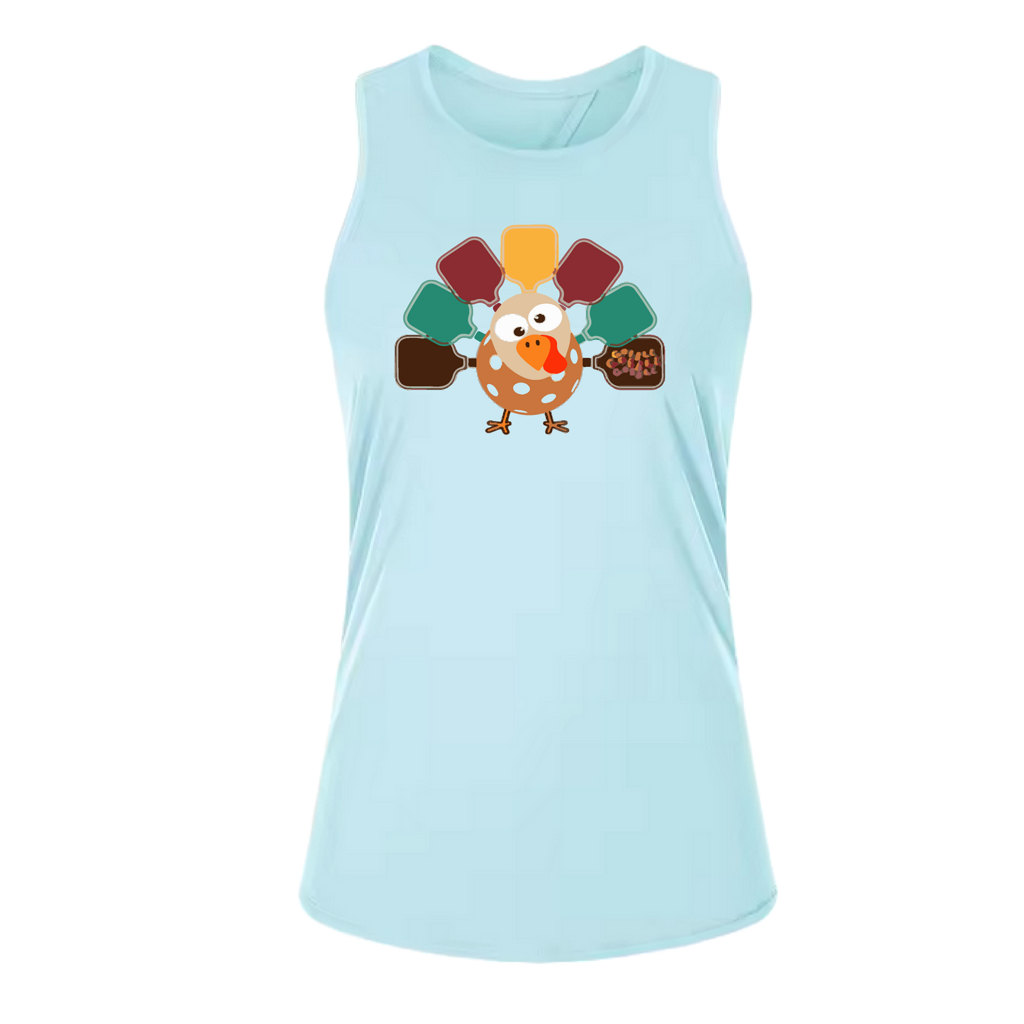 Turkey Pickleball | Women's Split Back or Tied Back Pickleball Tank | 80/20 Nylon Spandex Mix