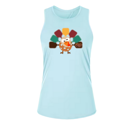 Turkey Pickleball | Women's Split Back or Tied Back Pickleball Tank | 80/20 Nylon Spandex Mix