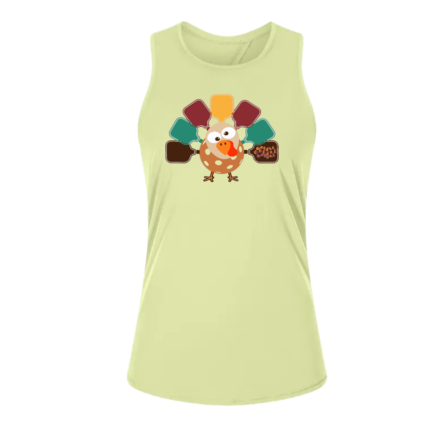 Turkey Pickleball | Women's Split Back or Tied Back Pickleball Tank | 80/20 Nylon Spandex Mix