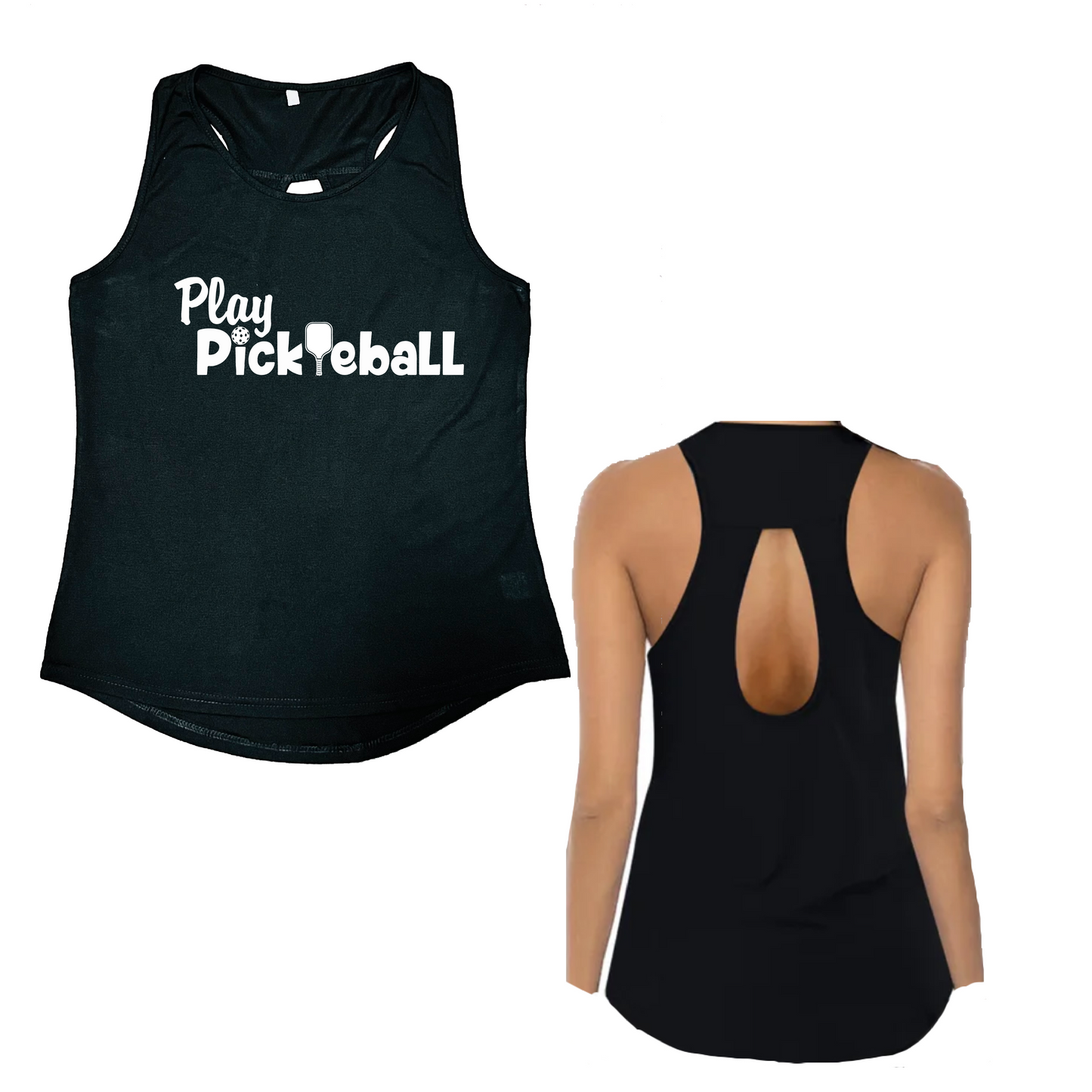 Play Pickleball | Clearance Women's Tear Drop Pickleball Tank | Dink Dink Smash