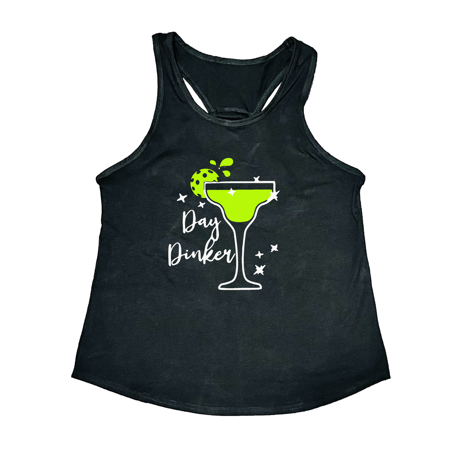 Day Dinker Pickleball Lime | Women's Open X-Back Pickleball Tank | Quick Dry Athletic Shirt