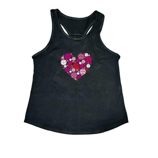 Pickleball Heart | Clearance Women's Open X-Back Pickleball Tank | Quick Dry Athletic Shirt