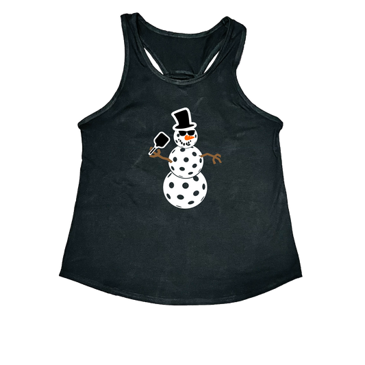 Snowman | Women's Open X-Back Pickleball Tank | Quick Dry Athletic Shirt