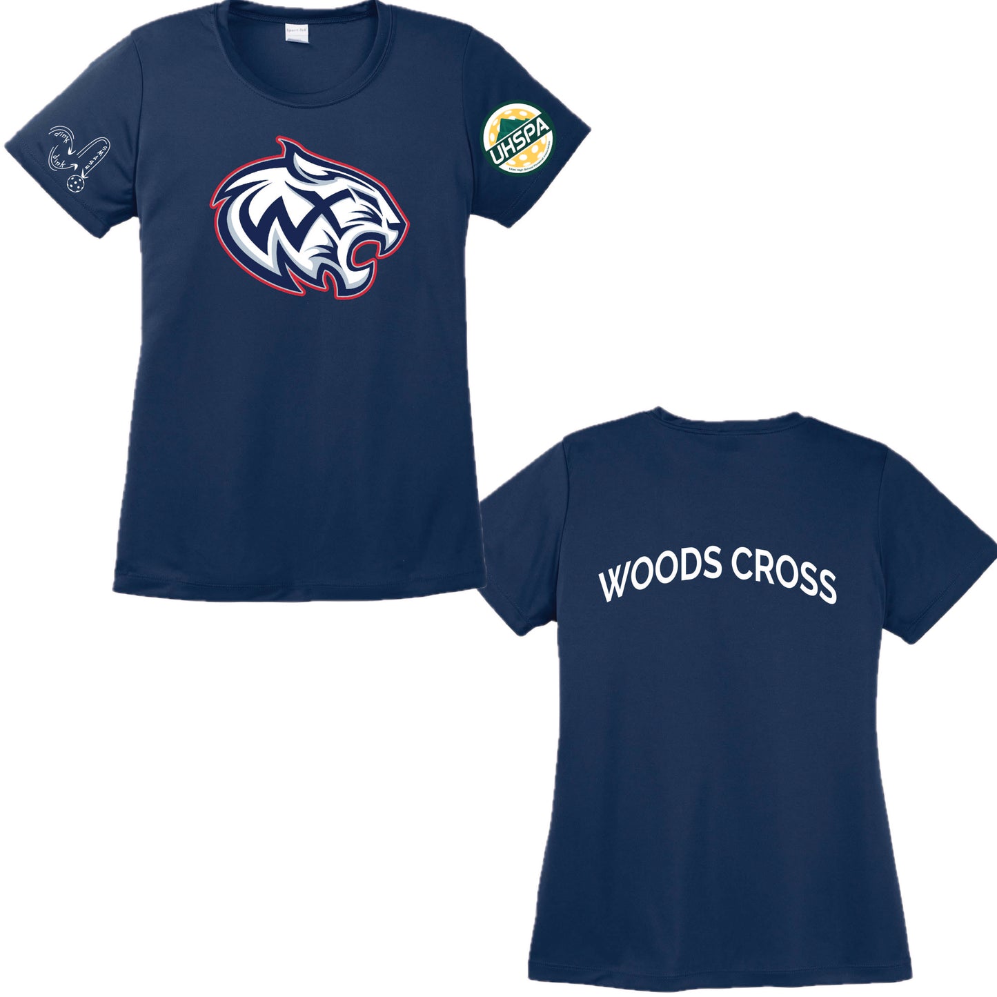 Woods Cross High UHSPA | Women's Short Sleeve Crewneck T-Shirts | 100% Polyester