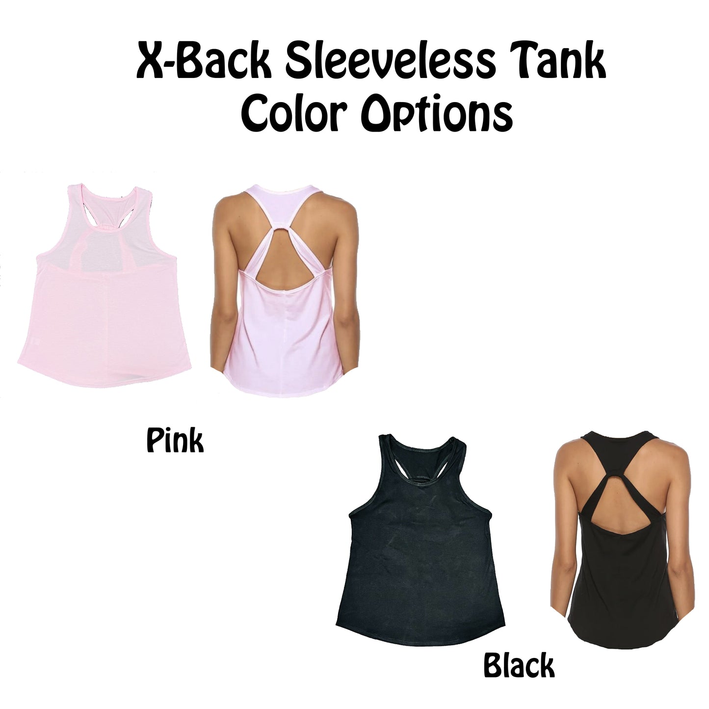Pickleball Love (Pink) | Women's Open X-Back Pickleball Tank | Quick Dry Athletic Shirt