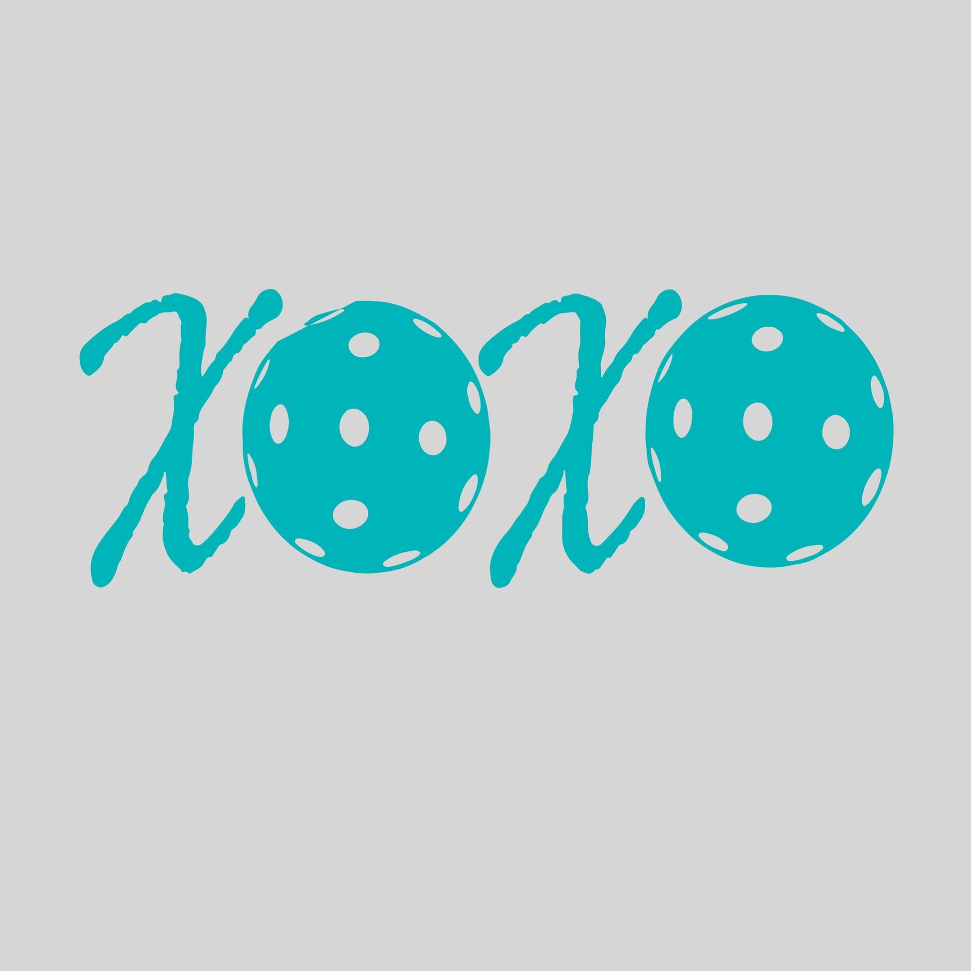 XOXO With Pickleballs | Pickleball Car Decal And Pickleball Sticker | Customizable Color