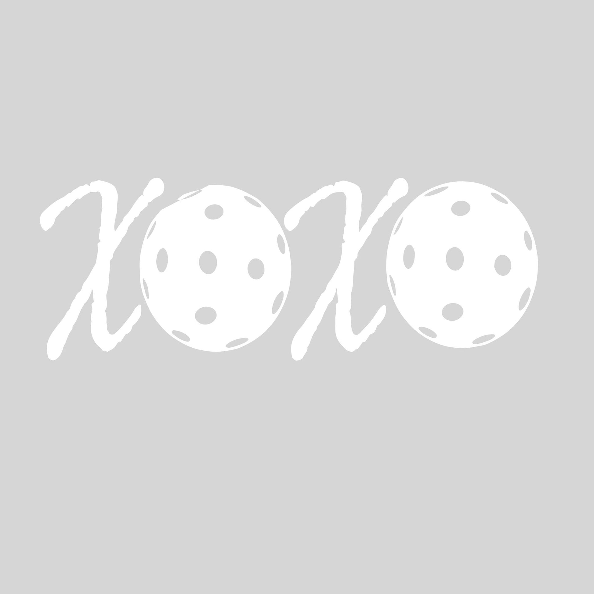 XOXO With Pickleballs | Pickleball Car Decal And Pickleball Sticker | Customizable Color