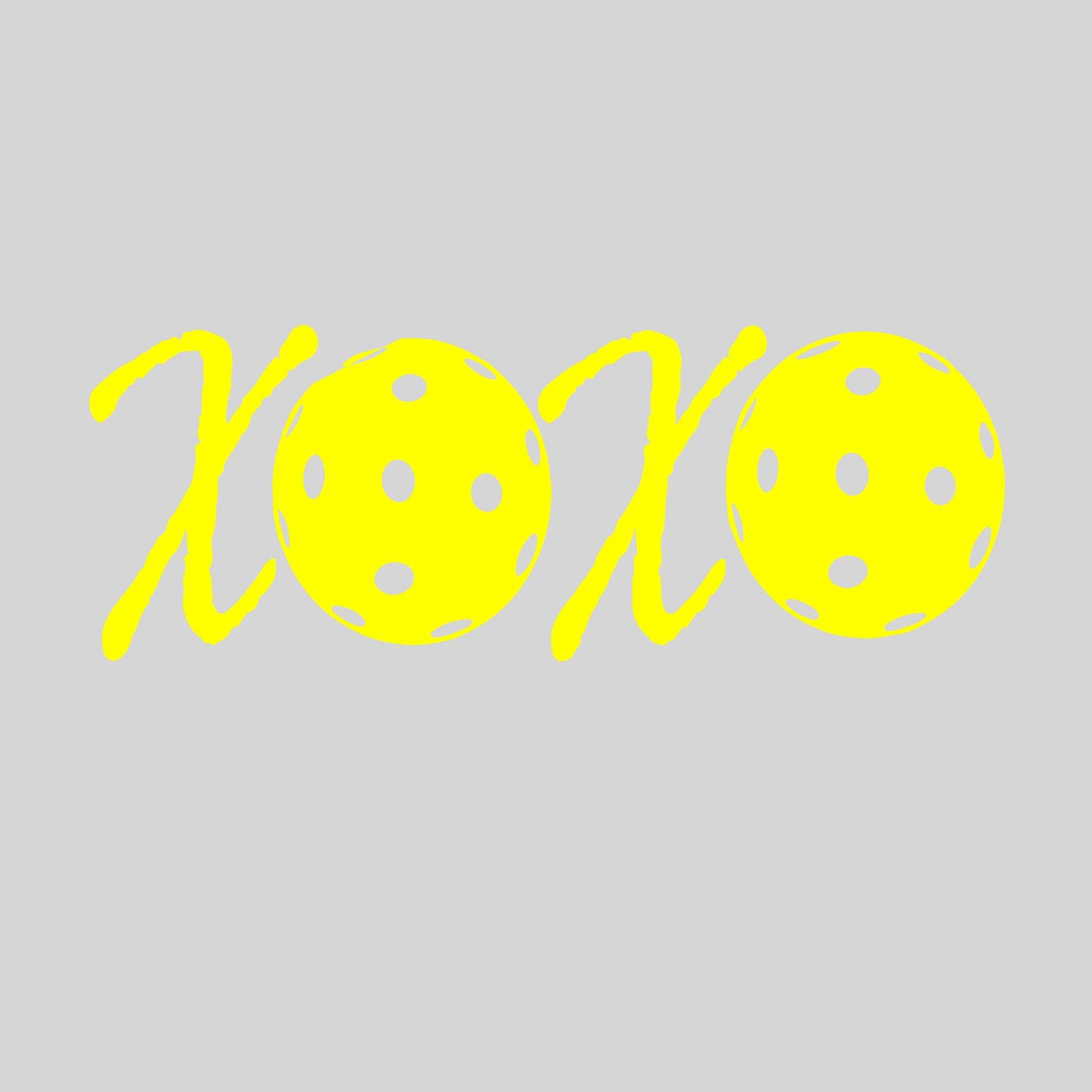 XOXO With Pickleballs | Pickleball Car Decal And Pickleball Sticker | Customizable Color