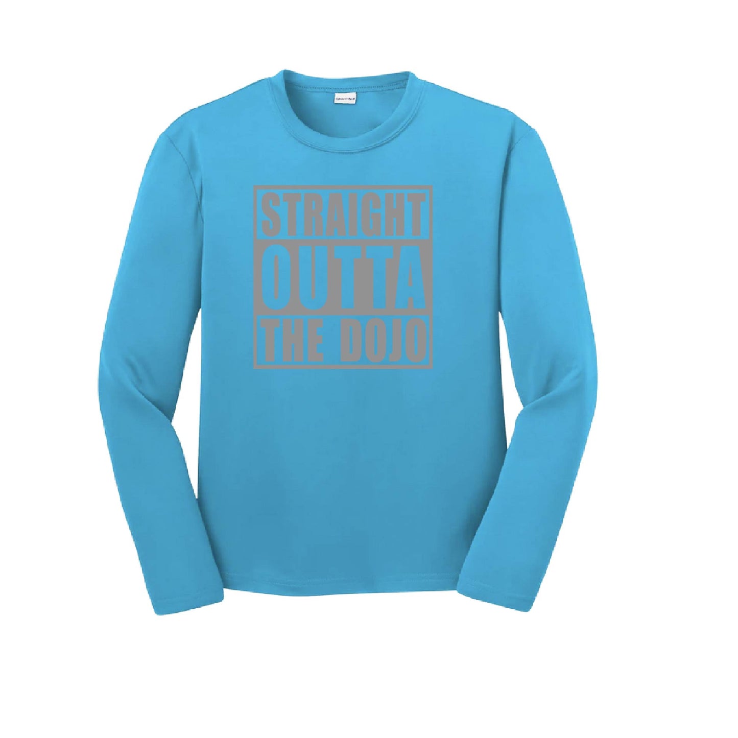 Straight Otta the Dojo | Youth Long Sleeve Karate Performance T-Shirts | 100% Polyester