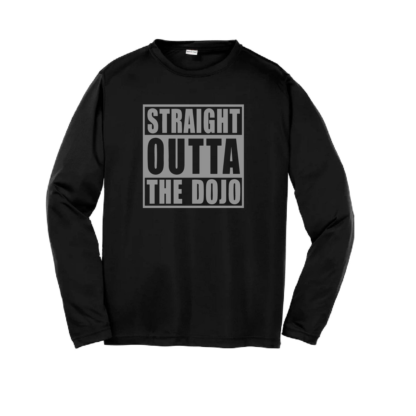 Straight Otta the Dojo | Youth Long Sleeve Karate Performance T-Shirts | 100% Polyester