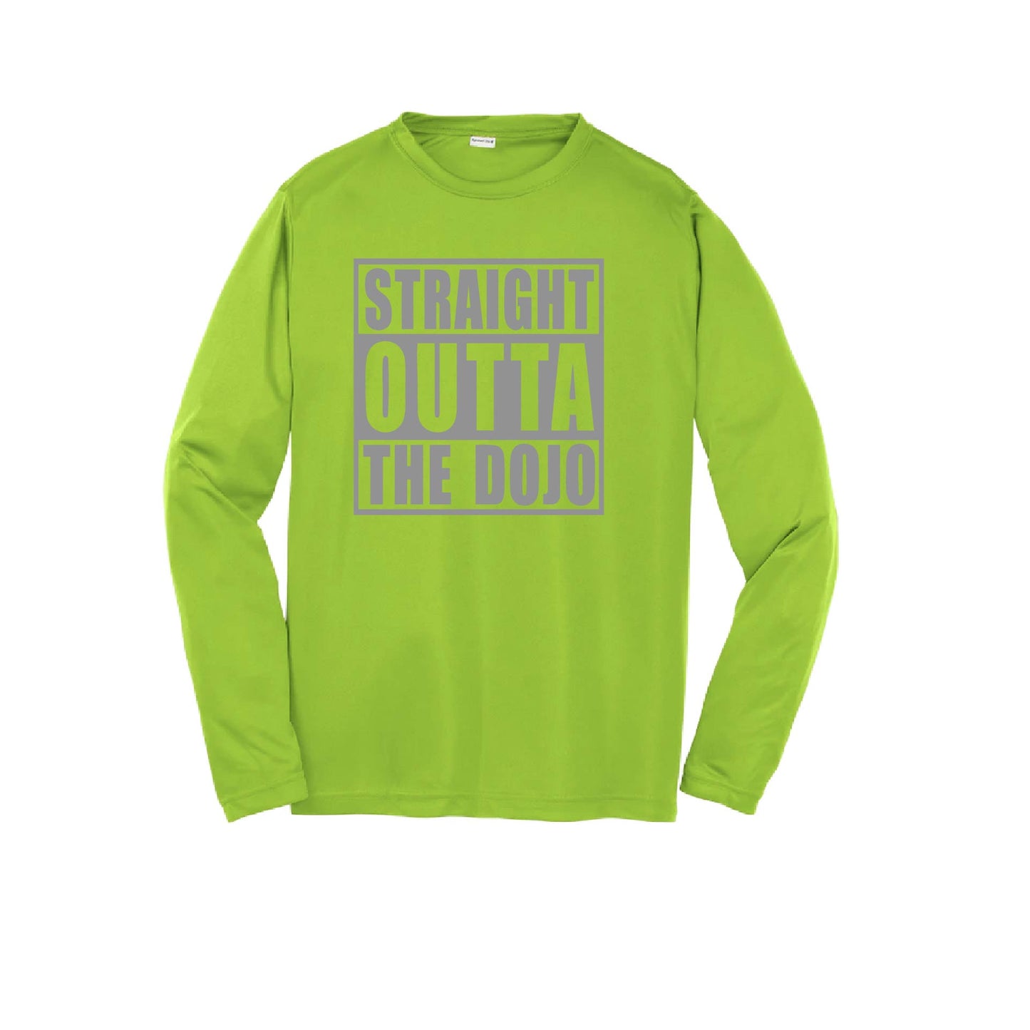 Straight Otta the Dojo | Youth Long Sleeve Karate Performance T-Shirts | 100% Polyester