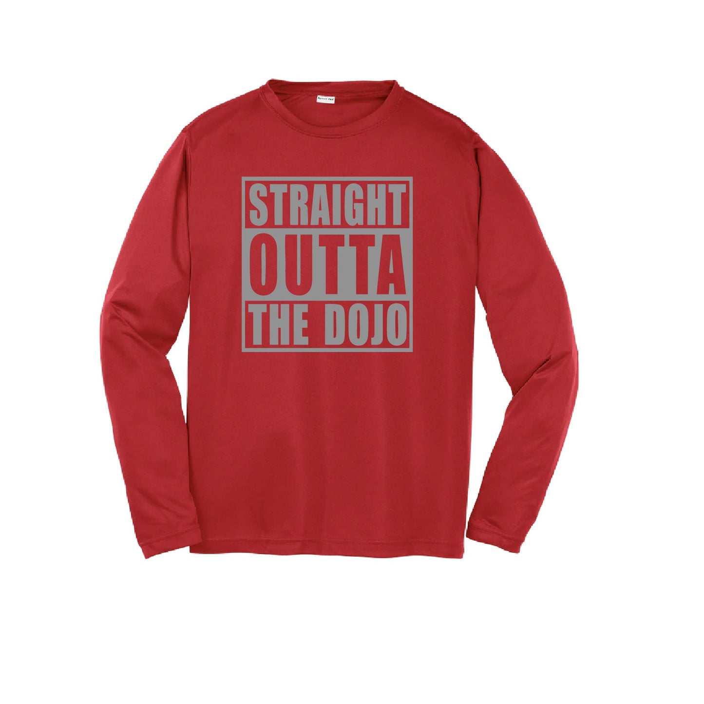 Straight Otta the Dojo | Youth Long Sleeve Karate Performance T-Shirts | 100% Polyester