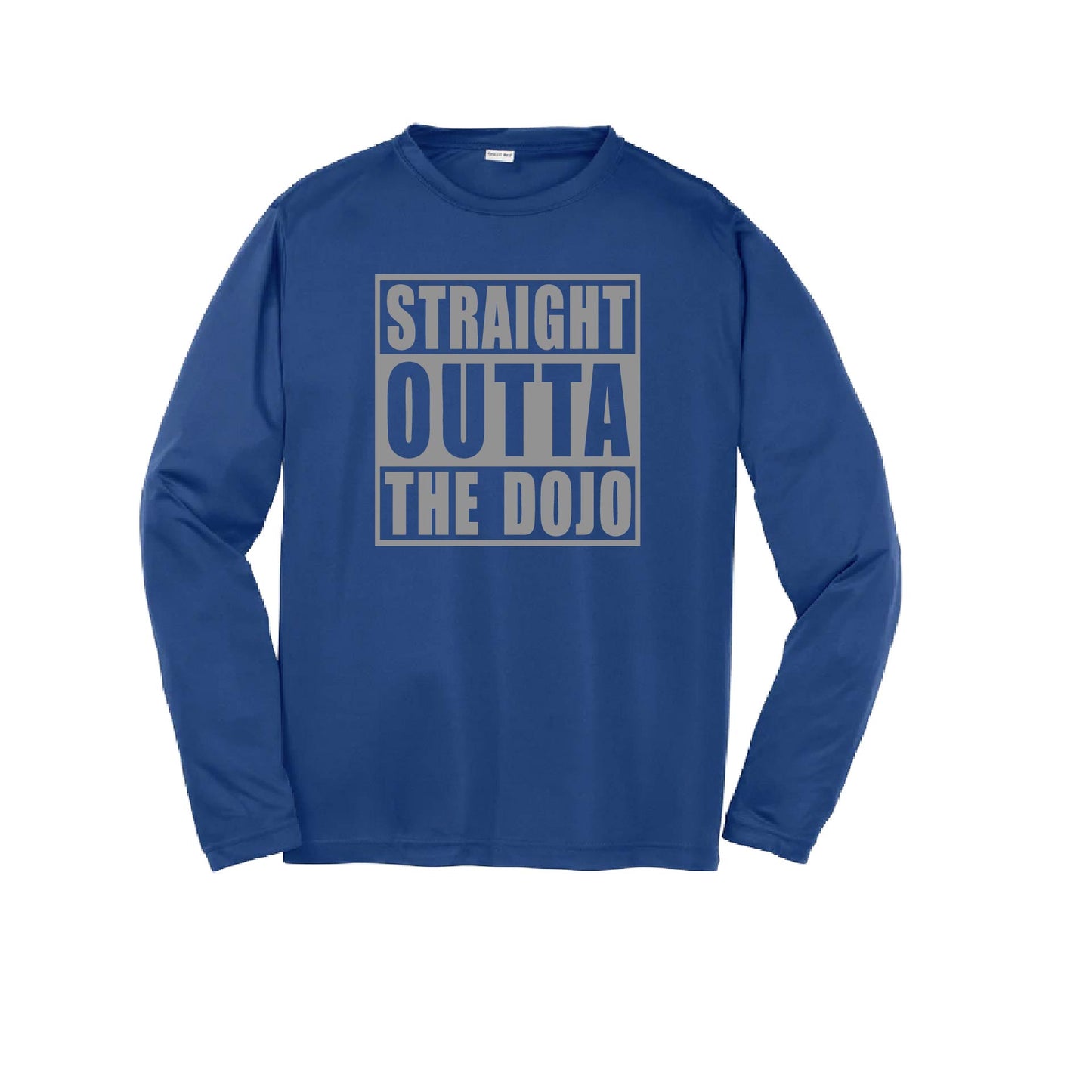 Straight Otta the Dojo | Youth Long Sleeve Karate Performance T-Shirts | 100% Polyester