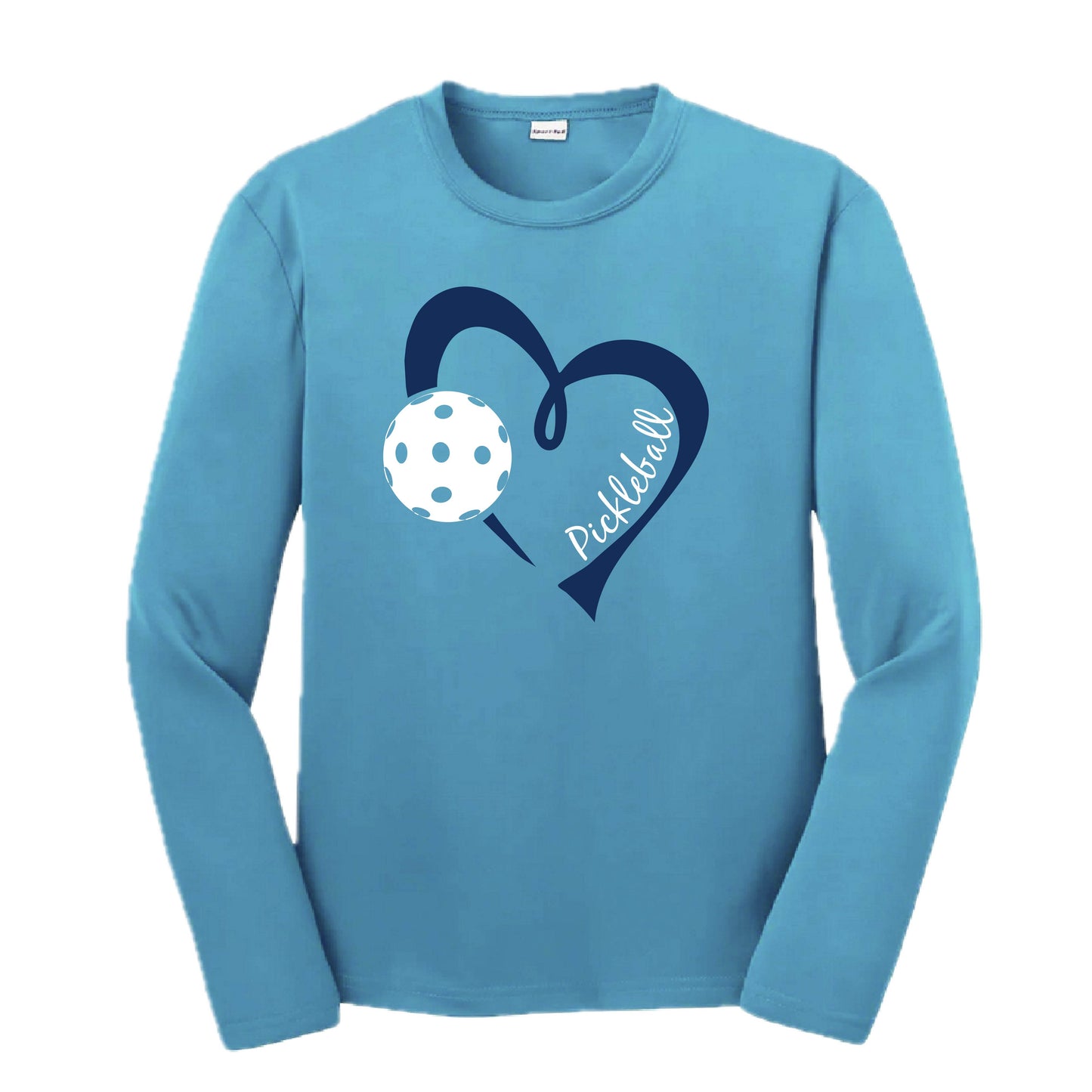Pickleball Love (Navy) | Youth Long Sleeve Pickleball Performance T-Shirts | 100% Polyester