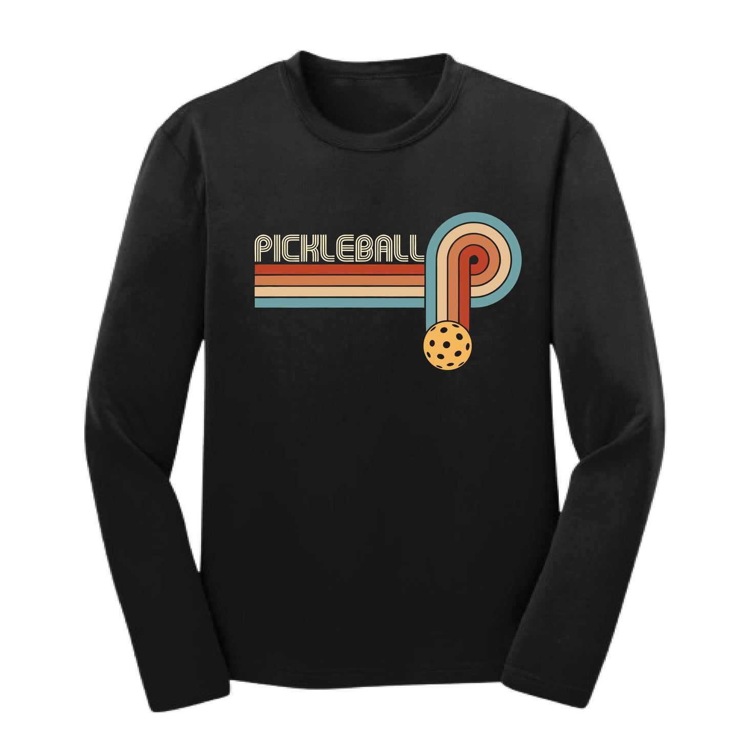 Retro Pickleball | Youth Long Sleeve Performance T-Shirts | 100% Polyester