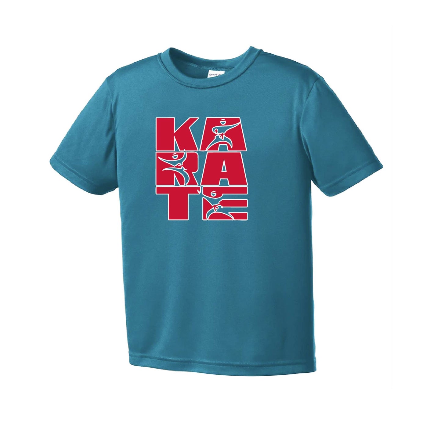 Karate Stacked | Youth Short Sleeve Karate Performance T-Shirts | 100% Polyester