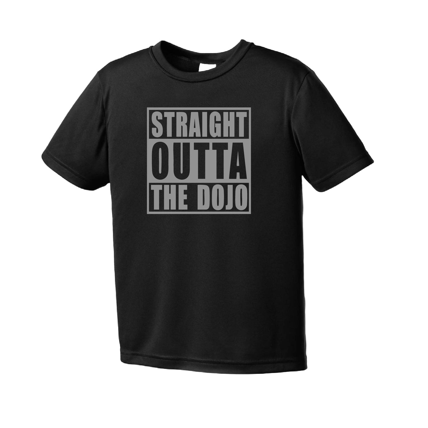 Straight Otta the Dojo | Youth Short Sleeve Karate Performance T-Shirts | 100% Polyester