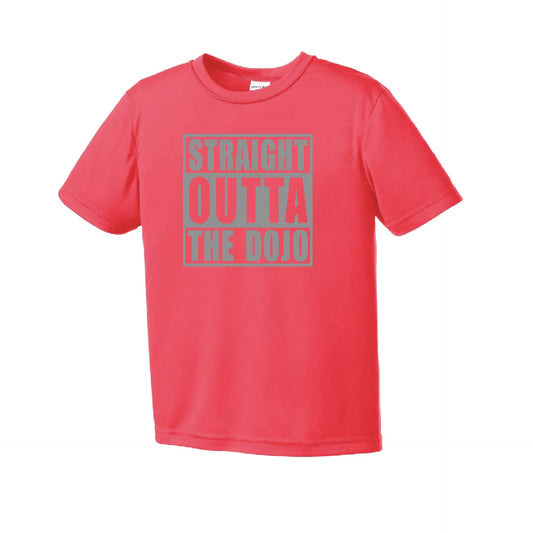 Straight Otta the Dojo | Youth Short Sleeve Karate Performance T-Shirts | 100% Polyester